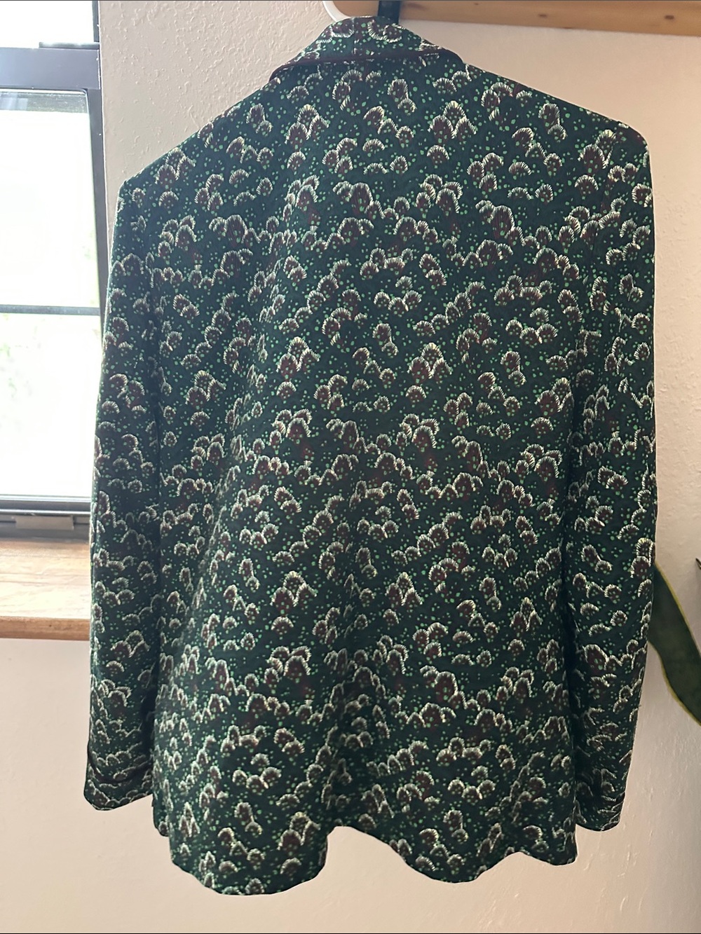 Scotch & Soda Green Printed Open Blazer with Dark Accents - Picture 4 of 4